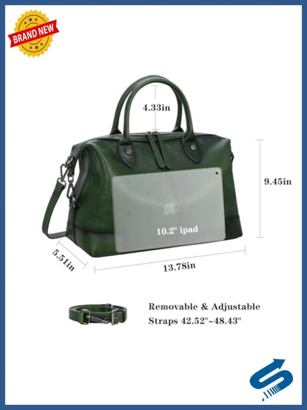 Genuine Leather Satchel Tote Bag for Women, Large Capacity Top Handle Handbag,